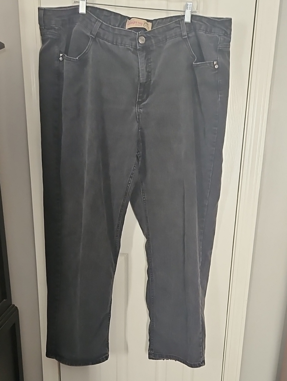 Just My Size Black Stretch Straight Leg Jeans